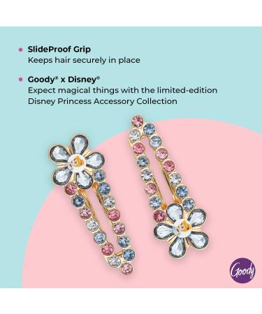 Disney Princess Cinderella Goody Hinge Jewel Clip - Slideproof Rhinestone Hair Accessory for All - Easy Style & Secure Hold - Unisex for Men, Women, Boys & Girls - Buy Online on GoSupps.com