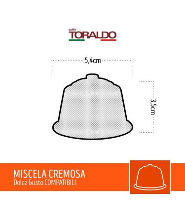 Toraldo Coffee CAFF TORALDO Dolce Gusto* compatible capsules 100 units creamy mixture Creamy mixture 100 Unit Confezione da 1 - Buy Online on GoSupps.com