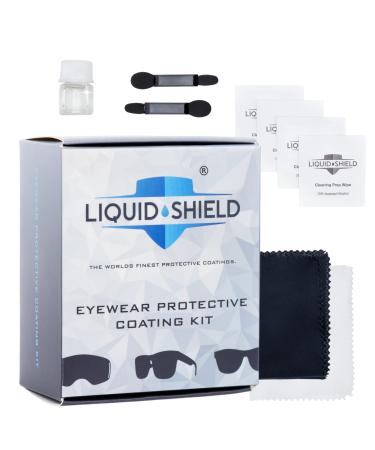 Liquid Shield Eyewear Protective Coating Kit  Eye Glasses Lens Cleaner - Includes Microfiber Suede Cleaning Cloth, Silk Cloth  Prevents Scratches on Sunglasses, Delicate Surfaces