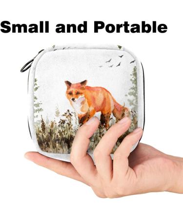Animal Fox Color826 Sanitary Napkin Storage Bag | Period Tampon Makeup Pad Pouch - Buy Online on GoSupps.com