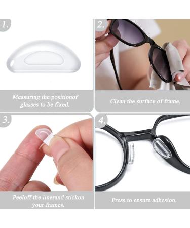 40 Pairs Self-Adhesive Silicone Nose Pads for Glasses - Soft Anti-Slip Pressure-Reducing Pads for Comfort - Universal Fit - Buy Online on GoSupps.com