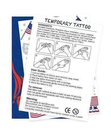 AOYOO 4th of July Glitter Temporary Tattoos - Patriotic Party Supplies for Memorial Day, Independence Day & Labor Day - Buy Online on GoSupps.com