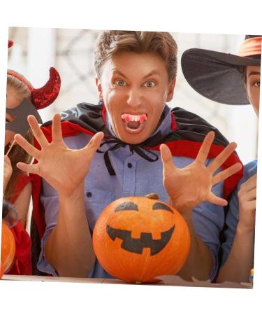 Beatifufu 10 Stk Halloween Vampire Teeth | Creepy Cosplay & Costume Accessories - High-Quality PVC False Teeth for Spooky Looks - Buy Online on GoSupps.com