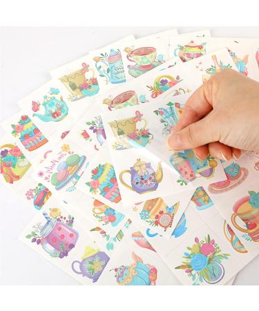 96 Tea Party Temporary Tattoos | 48 Styles Tea Party Birthday Supplies for Girls & Boys | Tea Kettle, Cupcakes | Partea Birthday Stickers - Buy Online on GoSupps.com