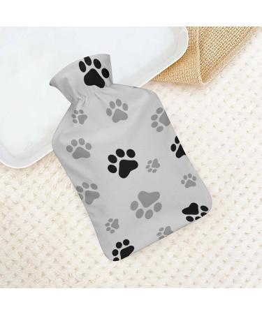 Cute Gray Paw Hot Water Bottle with Plush Cover - Hand Warmer for Adults & Children | 26.5x15.3cm - International Shipping Available - Buy Online on GoSupps.com