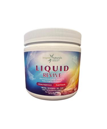 Inspire Naturals Liquid Revive 5-in-1 Electrolyte & Energy Hydration Mix - 4 Electrolytes + 17 Essential Vitamins + Taurine Travel-Size Perfect for Gym Hangover Outdoor Workouts