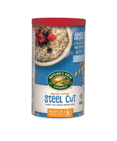 Nature's Path Organic Quick Cook Steel Cut Oatmeal 680 g (Pack of 6) Non-GMO