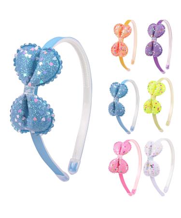 Candygirl 6 pieces of glitter headbands for babies glittering sheet headband for children girls sequin alice ligaments for children's headbands mixcolor - Buy Online on GoSupps.com