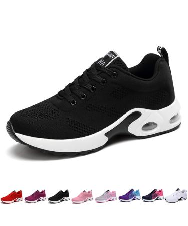 Orthowalk for pain-free feet orthopedic shoes lightweight sports shoes for women (36 Black) 36 EU Black