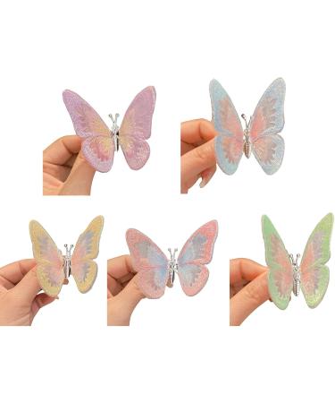 Little Girls Moveable Butterfly Hair Side Clip Kids Mesh Hair Barrettes Korean-Style Hair Clip Cute Hair Accessories Hair - Buy Online on GoSupps.com