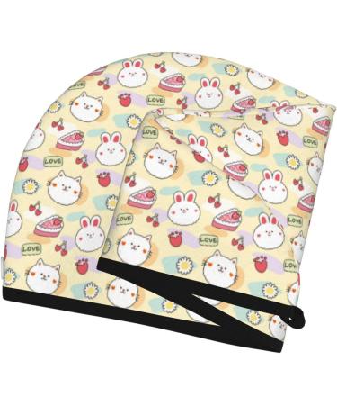 Super Absorbent Rabbit & Cat Microfiber Hair Towel | Quick Dry Coral Velvet Wrap for Long Curly & Thick Hair - Women's Hair Care - Buy Online on GoSupps.com