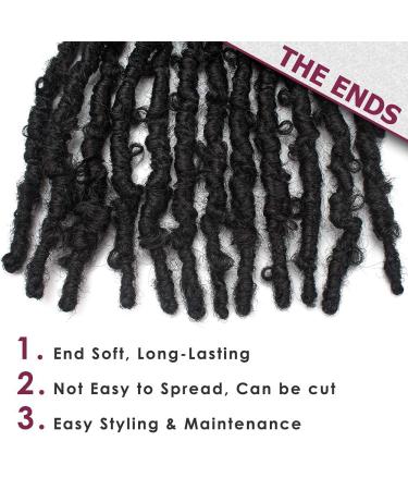 Niseyo 6 Packs Butterfly Locs Crochet Hair 12 Inch - Distressed Locs Crochet Braids in Natural Black (1B) - Pack of 6 - Buy Online on GoSupps.com