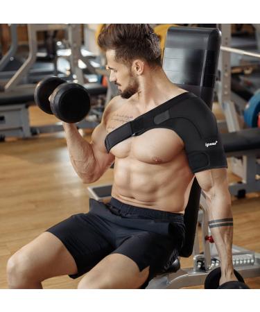 IPOW Adjustable Neoprene Shoulder Support Strap - Unisex Stability Bandage for Arthritic Shoulders & Luxation - Fits Left & Right - Buy Online on GoSupps.com