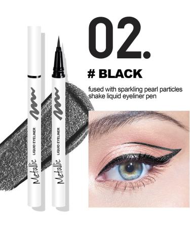 LXZJJM Professional Pearlescent Glitter Liquid Eyeliner - Long-Lasting Waterproof Cruelty-Free and Vegan Smooth and Easy to Apply (6pcs 4.2g/0.15OZ) - Buy Online on GoSupps.com