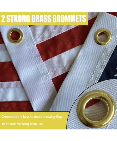Embroidered Stars & Anchor Boat Flag 12x18 Inch - American Heavy Duty Nylon Marine Flag with Brass Grommets - Buy Online on GoSupps.com