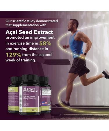 Organic Acai Seed Extract Nitric Oxide Supplement - 60 Capsules for Improved Blood Flow & Circulation | 100% Vasodilation Support with 50x Antioxidants - Buy Online on GoSupps.com