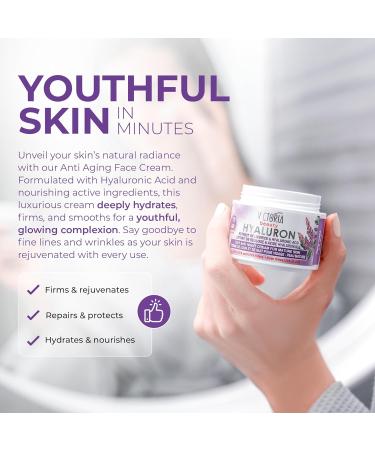  Victoria Beauty Victoria Beauty Anti-Aging Hyaluronic Acid Cream for Wrinkles and Dark Circles Face Cream with Hyaluronic Acid and Licorice Extract for Men and Women - 2 x 50 ml - Buy Online on GoSupps.com