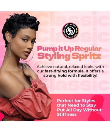 Bronner Bros Pump It Up Styling Spritz Regular 80% Fast-Dry Hair Spray with Vitamin B5 Silk Amino Acids & Proteins Flexible Hold Finishing Spritz Hairspray No Build-up or Stiffness 8oz - Buy Online on GoSupps.com