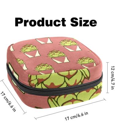 Portable Women's Binding-Storage Bags for Menstrual Cups & Pads - Perfect for Teen Girls - Stylish Cactus Design - Buy Online on GoSupps.com