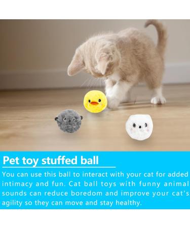 Molbory 3-Piece Plush Cat Balls | Interactive Sound Toy for Kittens | Soft Cat Balls for Play & Engagement - Buy Online on GoSupps.com