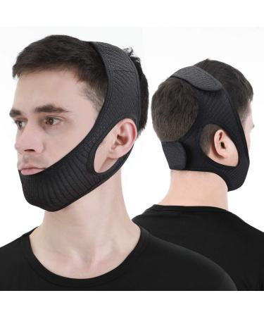 Chin Straps for Snoring, Anti Snoring Chin Strap Devices, Vosaro Jaw Strap for Sleeping with Men Women Closer, Soft Adjustable and Breathable for User Keep Closed While Sleeping for Snorers