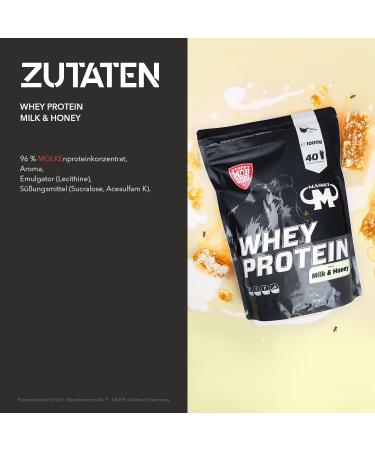 Mammut Nutrition Whey Protein Milk & Honey 1kg - Premium Whey Protein Shake for Muscle Recovery & Growth - Buy Online on GoSupps.com