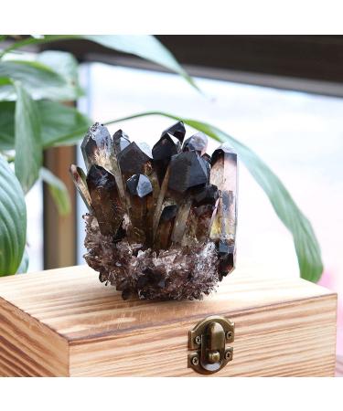 Natural Smokey Raw Crystal Cluster Tea Crystal Cluster with Stand Stones Enery Crystal Point Specimen Home Decoration Gemstone 500-700g Gift (Color : 300-500g) - Buy Online on GoSupps.com
