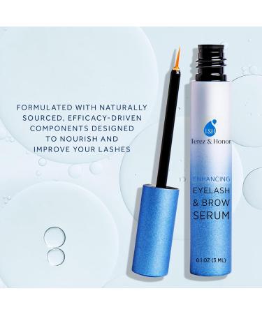 Natural Eyelash Growth Serum for Thicker, Longer Lashes - Eyebrow Enhancer for Long, Luscious Eyebrows (3mL) - Buy Online on GoSupps.com