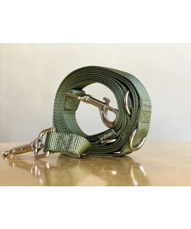 Leitegr n 3m Hundeleine f r mittelgro e Hunde | Verstellbare Nylon-Leine mit 2 Karabinern | Leicht & Robust - Modell Kenmare in Olivgr n - Buy Online on GoSupps.com