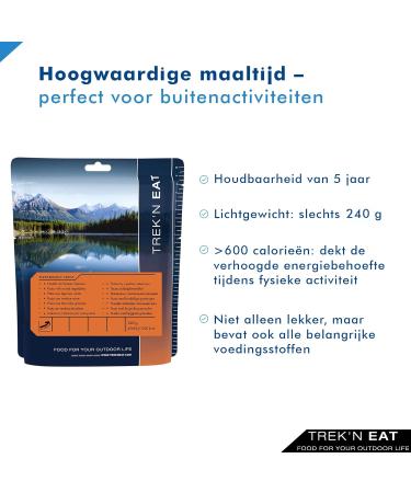 Trek'n Eat TrekN Eat Pasta with Colorful Vegetables PS1000+ Your highcalorie outdoor meal 1000+ kcal for trekking expeditions and emergency supplies - Buy Online on GoSupps.com