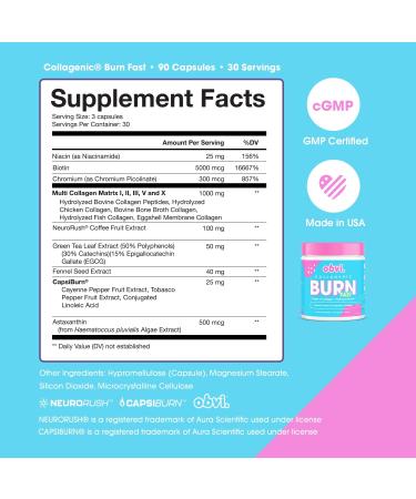 Obvi Burn Box Bundle 24-Hour Support System with 5 Types of Collagen for Wellness Recovery and Vitality Hydrolyzed Collagen Peptides Green Tea Extract and Ashwagandha for Overall Health - Buy Online on GoSupps.com