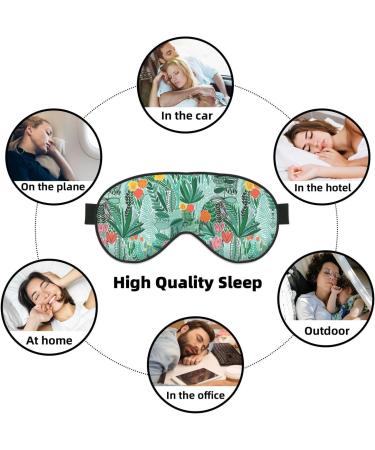 Tropical Flora Sleep Mask - Adjustable Blindfold for Travel & Meditation | Soft Breathable & Relaxing Eye Mask - Buy Online on GoSupps.com