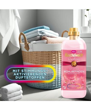 Kuschelweich Emotions Wellbeing Fabric Softener 1L - 38 Washes | Premium Softness & Fragrance - International Shipping Available - Buy Online on GoSupps.com