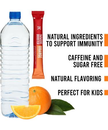 Immune Booster Liquid Drink Mix with Ginseng & Vitamin C - Orange Flavor Stick Packets (15 Count) - Enhance Immune Support Worldwide - Buy Online on GoSupps.com