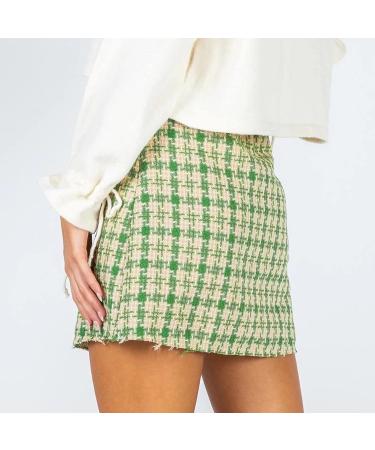 Buy Winter Ladies Tulle Skirt - Asymmetrical Boho Midi Skirt in Green | Trendy & Casual Long Skirts for Winter Fashion - Buy Online on GoSupps.com