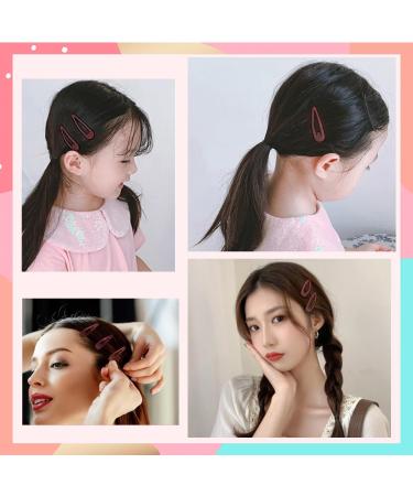 6Pcs 5CM Burgundy Snap Hair Clips - School Colours Hair Accessories for Girls & Women - Buy Online on GoSupps.com
