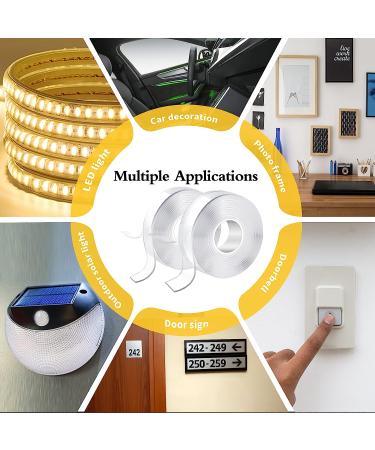 KUSUFEFI Double Sided Adhesive tape Heavy Duty  Double Stick Mounting (2 Rolls  Total 20FT)  Clear Two Sided Wall tape Strips  Removable Poster tape for Home  Office  Car  Outdoor Use - Buy Online on GoSupps.com
