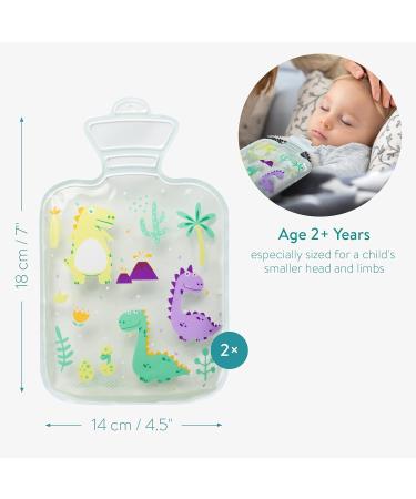 Navari Children's Cooling Pillows - 2x Dinosaur Thermal Cushions | Warm & Cool Gel Pillow Compress | Perfect Gel Cooling Pads for Kids - Buy Online on GoSupps.com