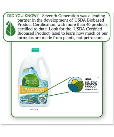 Seventh Generation Ultra Power Plus Auto Dish Gel - Fresh Citrus Scent 65 Oz | Eco-Friendly Dishwashing Solution | International Shipping Available - Buy Online on GoSupps.com