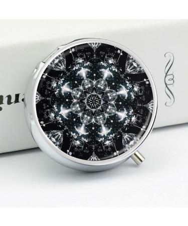 Portable 3 Compartment Pill Box - Glowing Heart Design | Travel Medicine Organizer for Purse & Pocket - Buy Online on GoSupps.com