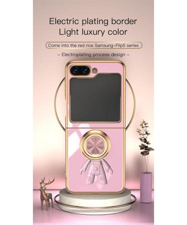Buy Tivenfezk Nadoli for Samsung Galaxy Z Flip 5 - Astronaut Hidden Stand Ultra-Thin Silicone Case 360 Ring Stand Scratch-Resistant Protection - White - Buy Online on GoSupps.com