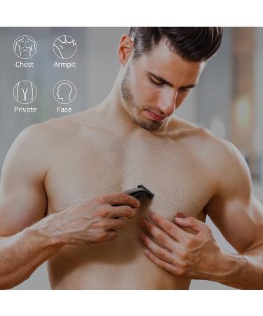 Kibiy Groin Trimmer for Men - Rechargeable IPX7 Waterproof Body Hair Trimmer with Trimming Combs and Wet/Dry Electric Razor - Buy Online on GoSupps.com