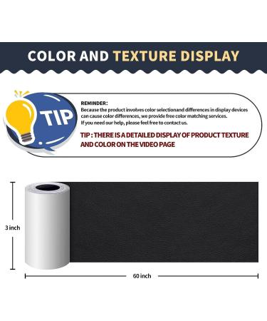 Leather Tape 3X60 Inch Self-Adhesive Leather Repair Patch for Sofas  Couch  Furniture  Drivers Seat(Black) 3 x 60 Inches Black - Buy Online on GoSupps.com