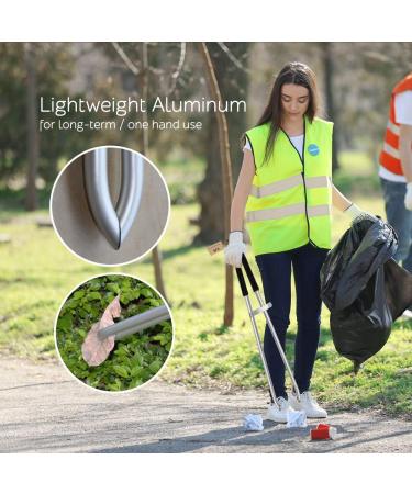Buy EJG 92 cm Commercial Garbage Grip - Lightweight Aluminum All-Purpose Gripper for Waste Collection & Garden Cleanup - Rustproof & Durable (Black) - International Shipping Available - Buy Online on GoSupps.com