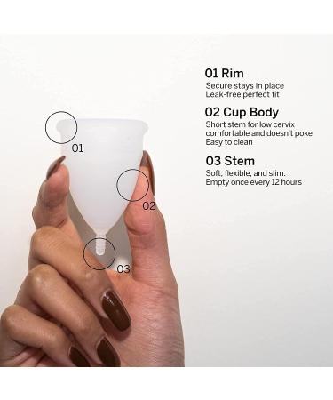Pixie Soft Menstrual Cup - Most Comfortable Period Cups for Women with Tilted Cervix - Buy One We Give One - Includes Ebook Guide Flushable Wash Wipes Lube & Storage Bag - Tampon & Pad Alternative - Buy Online on GoSupps.com