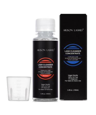 Lash Bath Foam Cleanser Concentates for Eyelash Extensions/100ml Bottles/DIY Professional Lash Shampoo/Oil-Free Vegan Friendly (Strawberry) 100ml-Caomei