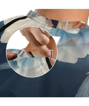 Waterproof Barber Cape - White Flower & Cheetah Haircut Bib for Men | Unisex Hair Cutting Cape - Buy Online on GoSupps.com