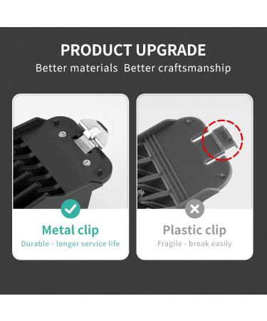 Wahl Hair Clipper Guards Set - 6PCS Black Metal Clip Guides for 1.25-2.5 in - Fits Most Full Size Clippers - Yinke - Buy Online on GoSupps.com