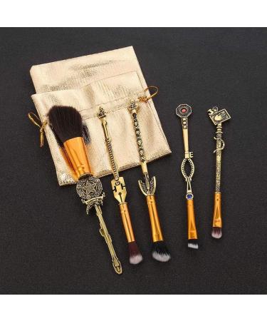 Emowpe Makeup Brush Set - 5-Piece JoJo's Bizarre Adventure with Eye Lip & Powder Brushes & Storage Bag | International Shipping Available - Buy Online on GoSupps.com