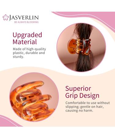 JASVERLIN Small Brown Hair Claw Clips - 50 pcs Strong Grip Mini Hair Clip for Women, Girls, Kids - Pain-Free 90s Accessories for Thin Fine Hair Styling - Buy Online on GoSupps.com
